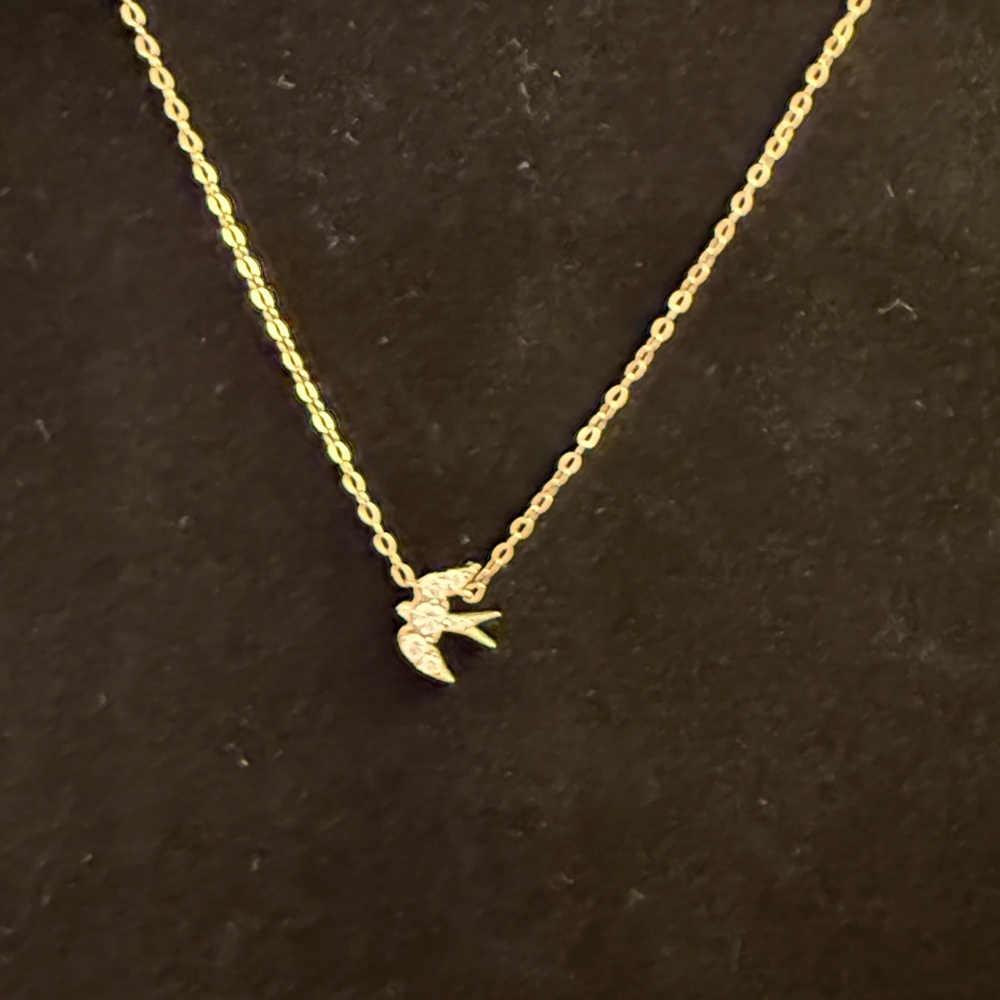 Nordstrom House Brand Nadari Costume Jewelry Gold Tone Swallow charm.